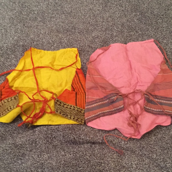 Vibrant Orange Skirt with Patterned Hem - Picture 4 of 6